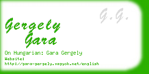 gergely gara business card